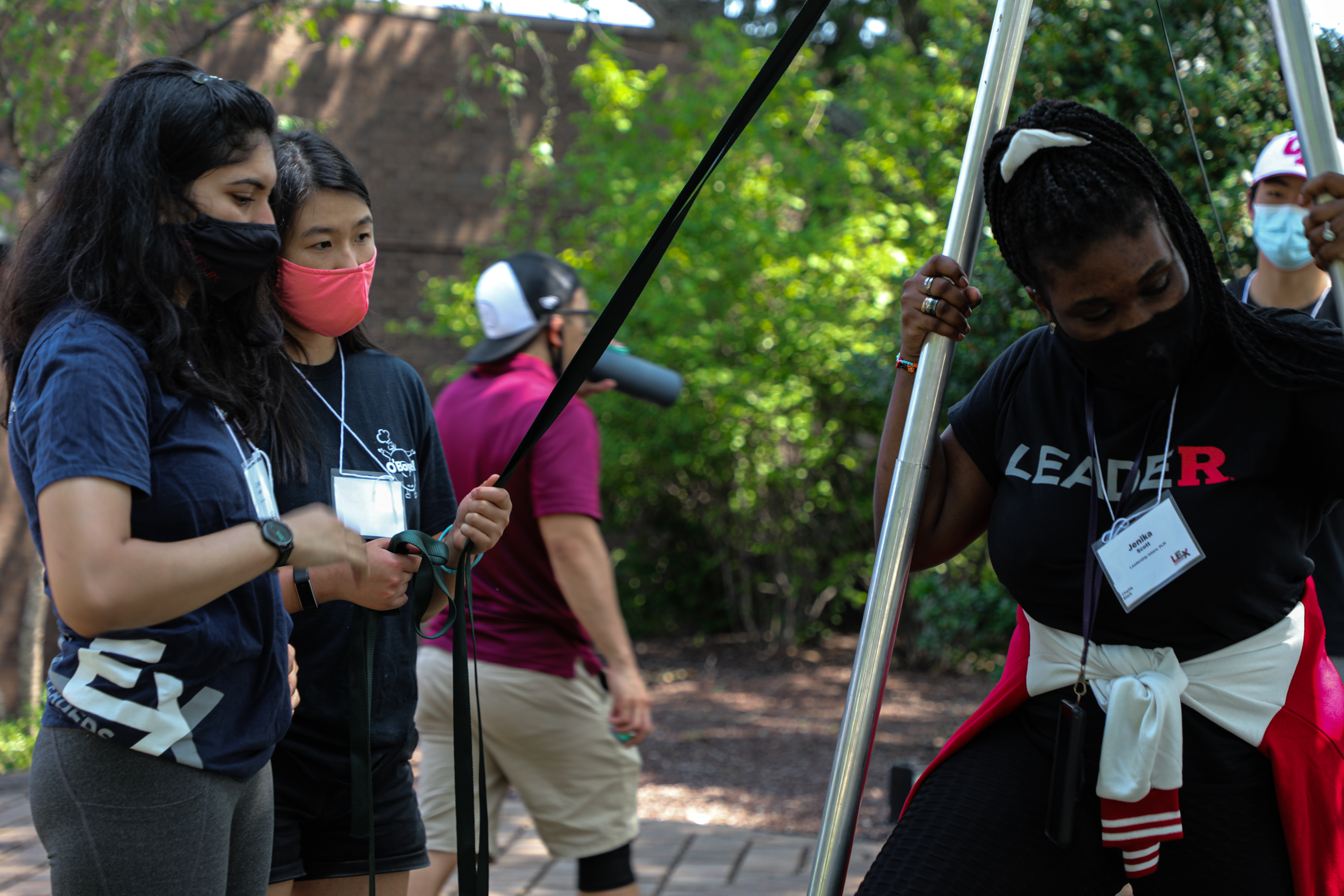 Group of students at training