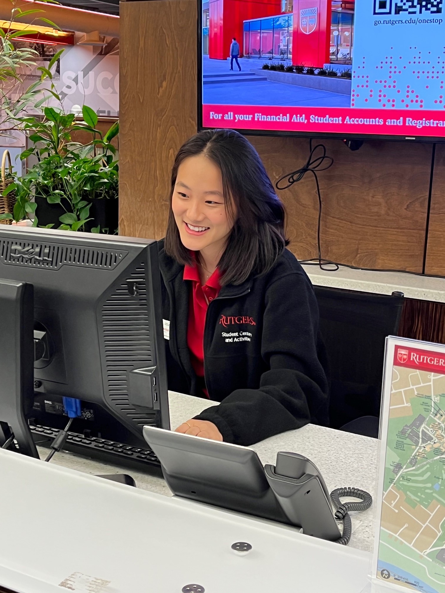 Student worker at the Student Center